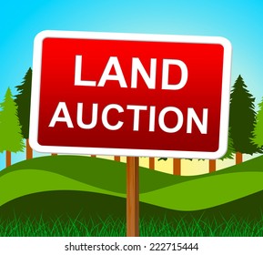 Land Auction Indicating Building Plot And Bidding