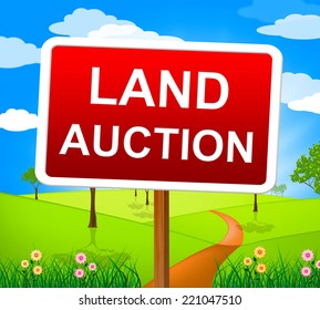Land Auction Representing Building Plot And Bidding