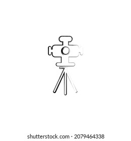 Land Surveying Icon Logo Symbol Silhouette Illustration Favicon Abstract Black And White