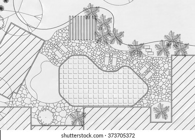 Landscape Architect Design Backyard Plan For Villa