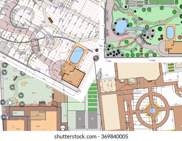 Landscape Architect Design Traditional Chinese Garden Plan.