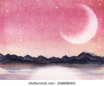 Pink Moon Images Stock Photos Vectors Shutterstock