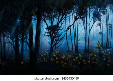 Night Forest Painting High Res Stock Images Shutterstock Night Forest Painting High Res Stock Images Shutterstock