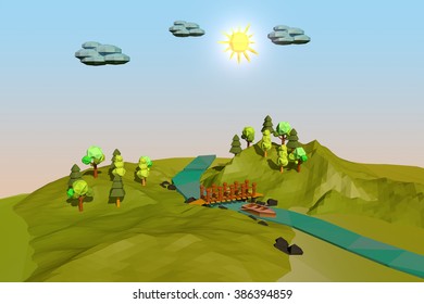 Landscape Low Poly 