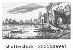 Landscape with a River and Gatehouse, Esaias van de Velde, 1613 - 1617