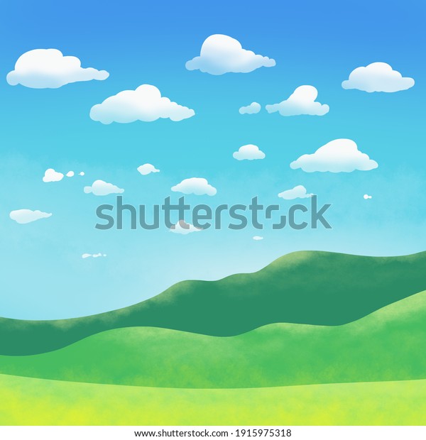 Landscape simple art illustration cartoon game
wallpaper background cover
design