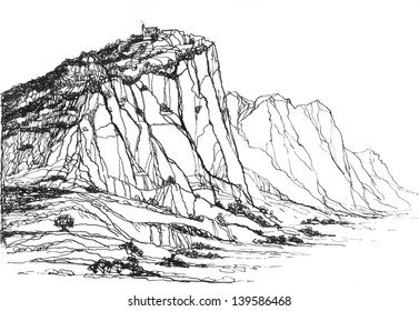 Landscape  Sketch Mountains