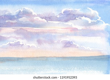 Sunset Watercolor Colors Images Stock Photos Vectors Shutterstock