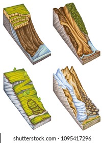 Landslide, Landslip, Mudslide, Types Of Landslide, Landslide Classification, Rockfall And Avalanche, Rock-fall, Landforms,
Downhill Creep, Soil Creep, Slumping Flow, Debris Or Mud Flow, Mountain 