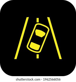 Lane Departure Warning Car Warning Light Symbol