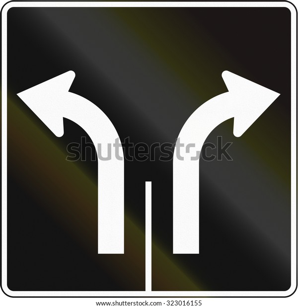 Lane management sign in Canada - Two
lanes left and right. This sign is used in
Quebec.