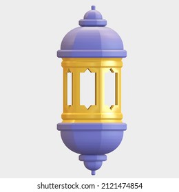 Lantern Ramadan Icon 3d Render Illustration