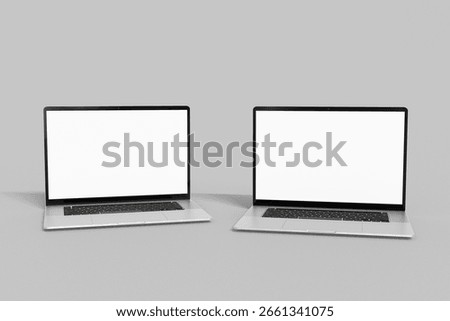 Laptop Blank Mockup 3d Render