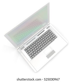 Laptop computer. 3d render