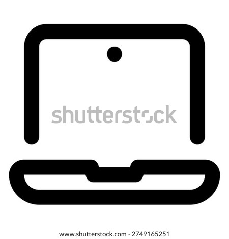 Laptop computer or notebook computer icon