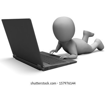Laptop Computer Showing Browsing And Surfing Web Online