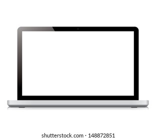 Laptop Display Screen Isolated On White Background