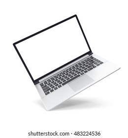 Laptop Isolated On White Background. 3d Illustration