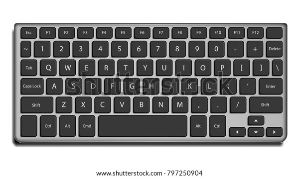 Laptop Keyboard Letters Buttons Isolated Illustration Stock ...
