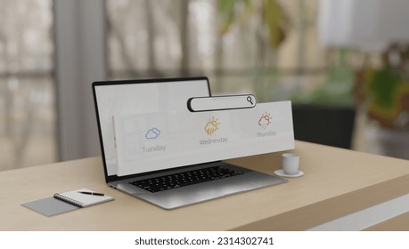 laptop with screen illustration of application or software exit, as business graph analysis data  