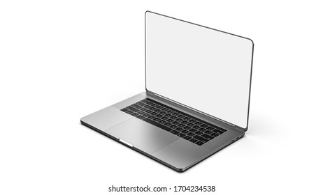 Laptop Template Isolated On White Background Stock Illustration ...