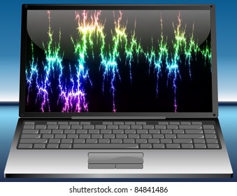 Laptop with Wallpaper