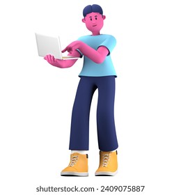 Laptop Working Creative Boy Activity