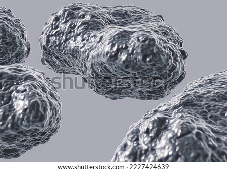 Large asteroid stone in space called Ceres, Vesta, Pallas. concept illustration