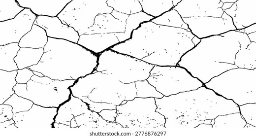 Large fractured dry soil pattern ideal for bold visual impact, environmental storytelling, and grunge design use.