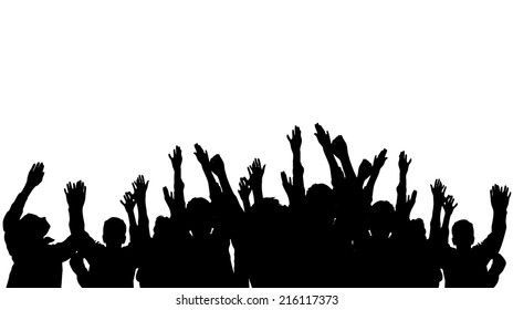 Large group of raising hands  - Powered by Shutterstock