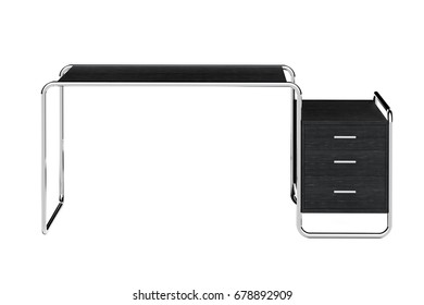 Large Modern Empty Wooden Office Table Stock Illustration 678892909 ...