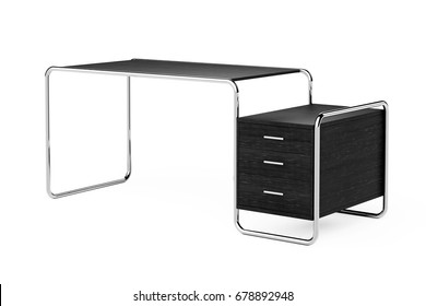 Large Modern Empty Wooden Office Table Stock Illustration 678892948 ...