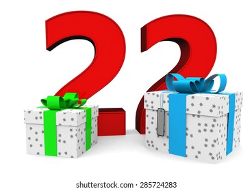 a large number with two presents