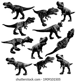 恐竜 シルエット のイラスト素材 画像 ベクター画像 Shutterstock