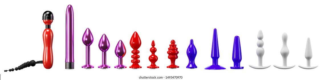 Large Set Vibrators Sex Toys Adults Stock Illustration 1493470970