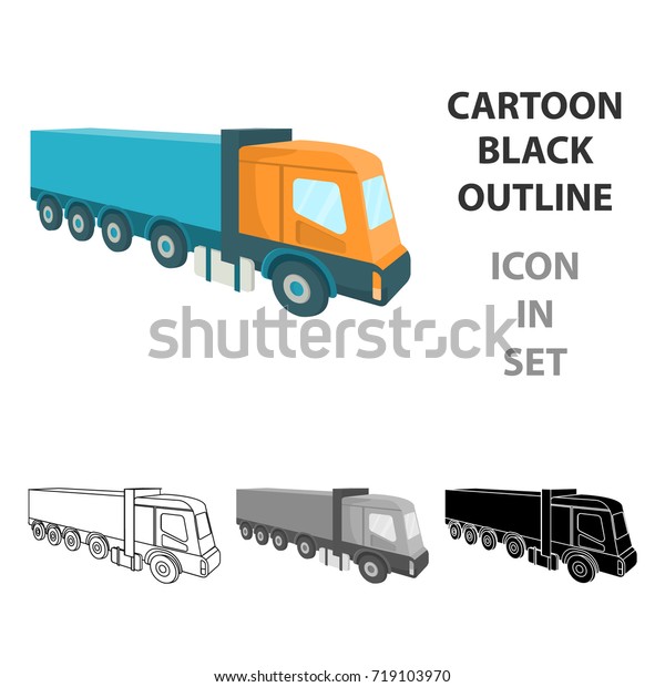 A large truck for the transport of\
goods. Transportation and delivery single icon in cartoon style\
isometric bitmap symbol stock illustration\
web.