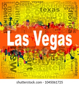 Las Vegas Word Cloud Design Creative Stock Illustration 1045061725 ...