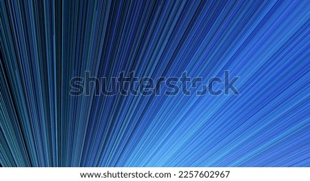 laser light sweeping the sky type of background. Light speed, expand, projection concept background. Fine strands of blue lines expanding upward.