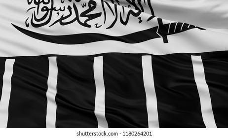 Lashkar E Taiba Flag, Closeup View, 3D Rendering