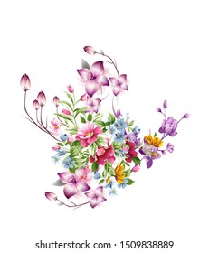 Latest Digital Flower New Color Style Stock Illustration 1509838889 ...