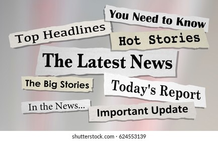 The Latest News Headlines Information Updates 3d Illustration