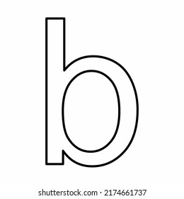 Latin B Lowercase Symbol Black Outlines Stock Illustration 2174661737 ...