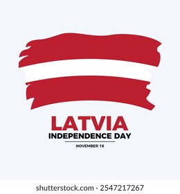 Latvia Independence Day poster illustration. Grunge flag of Latvia icon. Paintbrush Latvian flag symbol. Template for background, banner, card. November 18 every year. Important day - Powered by Shutterstock