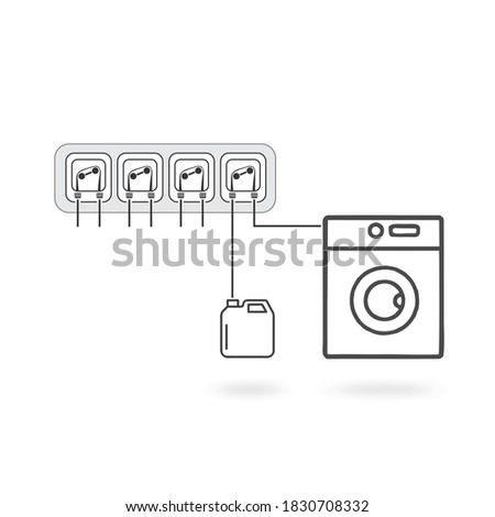 Laundry dosage system washing machine concentrated chemical