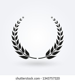 Laurel wreath icon. Award and victory symbol. Trophy and prize for winners.  - Powered by Shutterstock