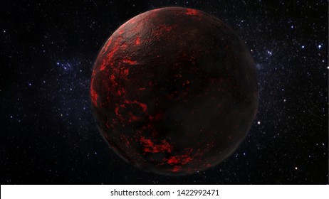 Lava Planet - Planet 55 Cancri E 3D Rendering