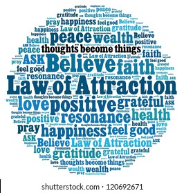 Law Of Attraction In Word Collage