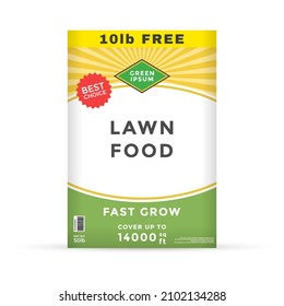 Lawn Fertilizer Packaging Design Template. Illustration