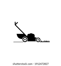 Lawn Mower Icon Isolated On White Background	