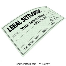 A Lawsuit Settlement Check With The Words Your Name Here, Indicating That You Could Be Eligible For A Big Payout On A Legal Suit